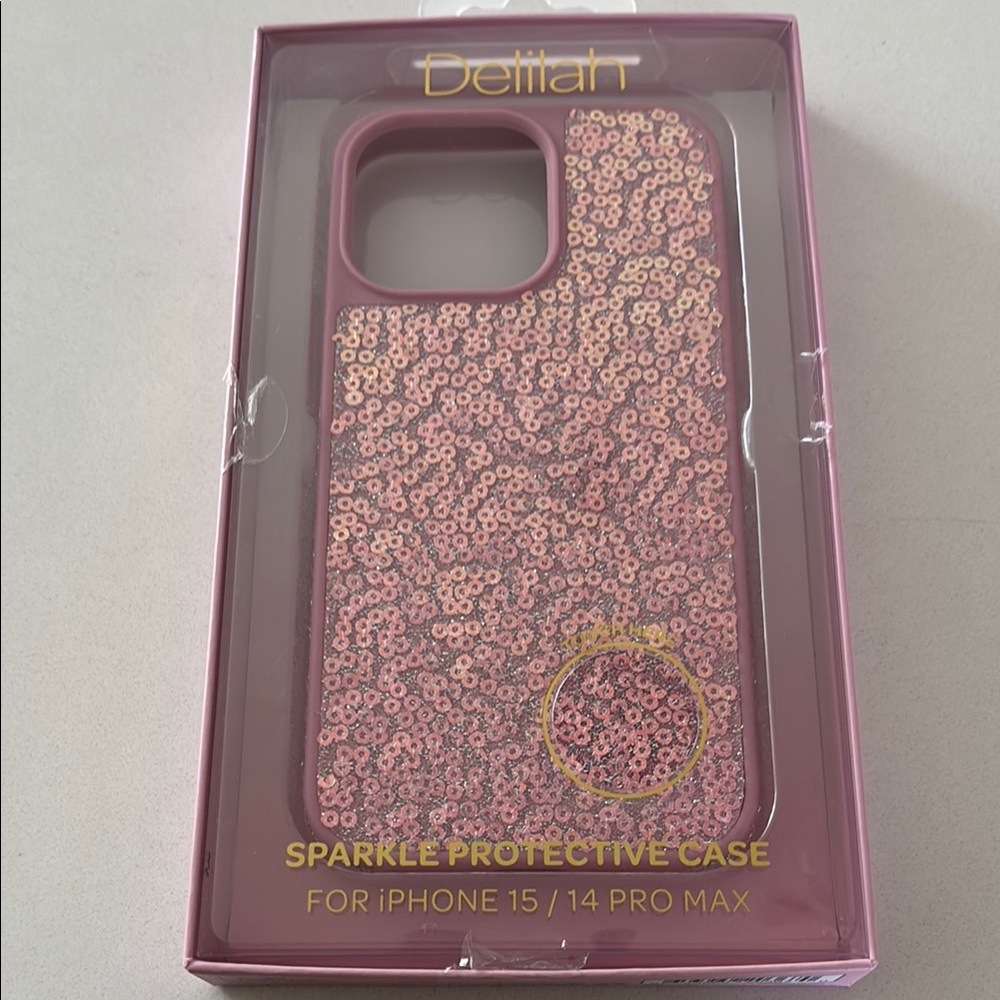 Delilah Pink Glitter iPhone Case Protective Accessory
